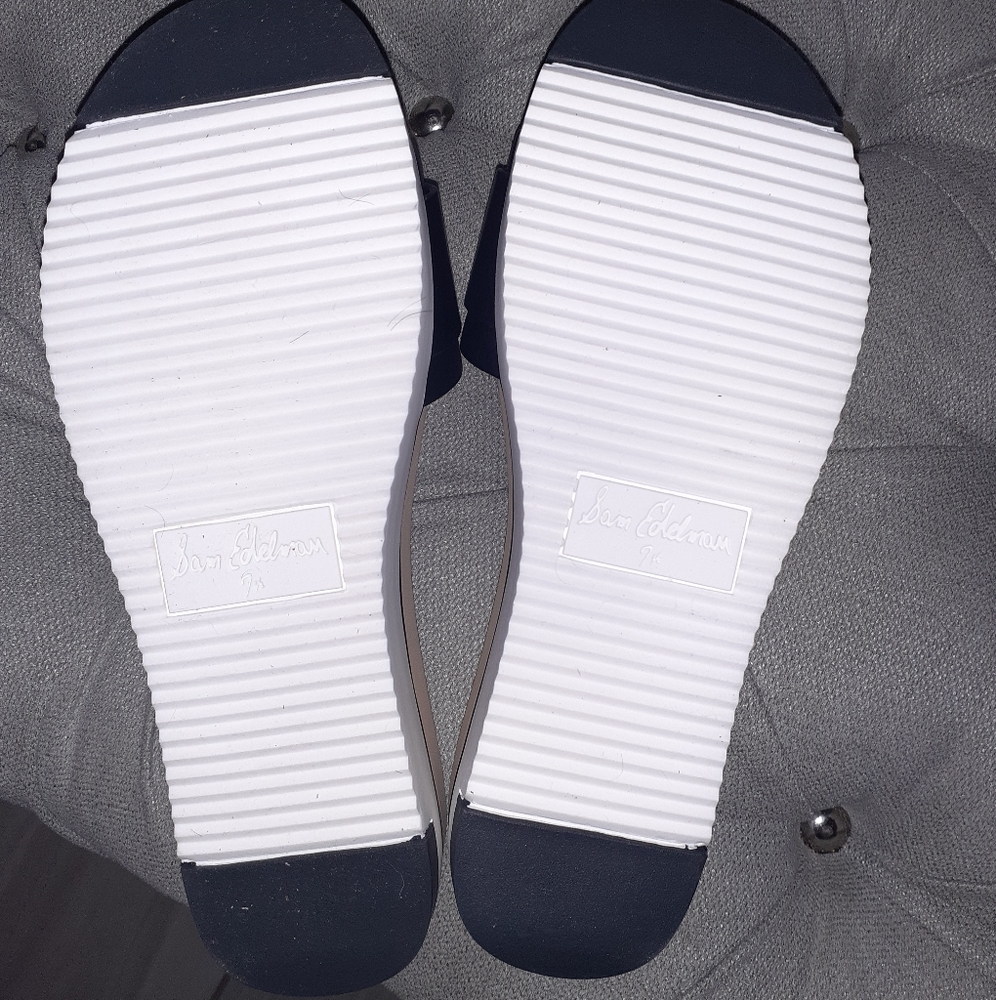 Sam Edelman Black Slide Sandals with Buckle - Picture 7 of 8
